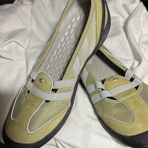 Clarks Women's Olive and Gray Loafers